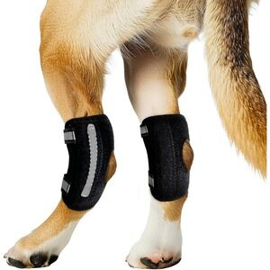 XS Dog Knee Brace Torn ACL Hind Leg Luxating Removable & Adjustable X-Small Pair